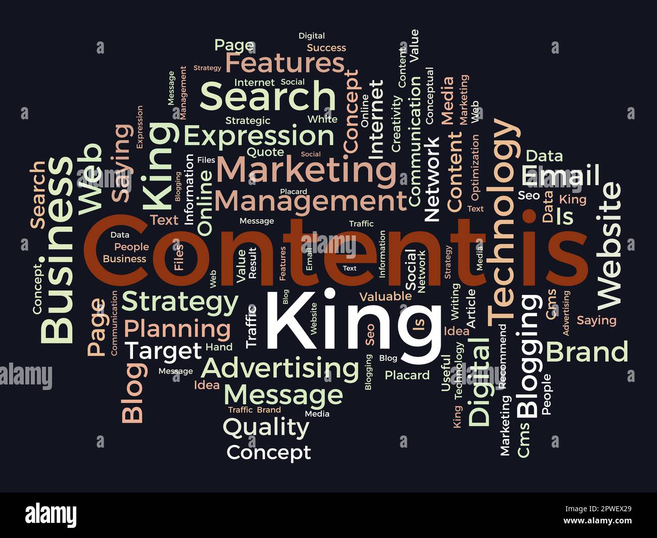 Word cloud background concept for Content is king. Idea optimization ...