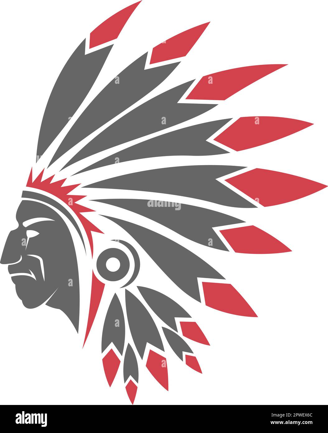 Native American icon logo design illustration Stock Vector Image & Art ...