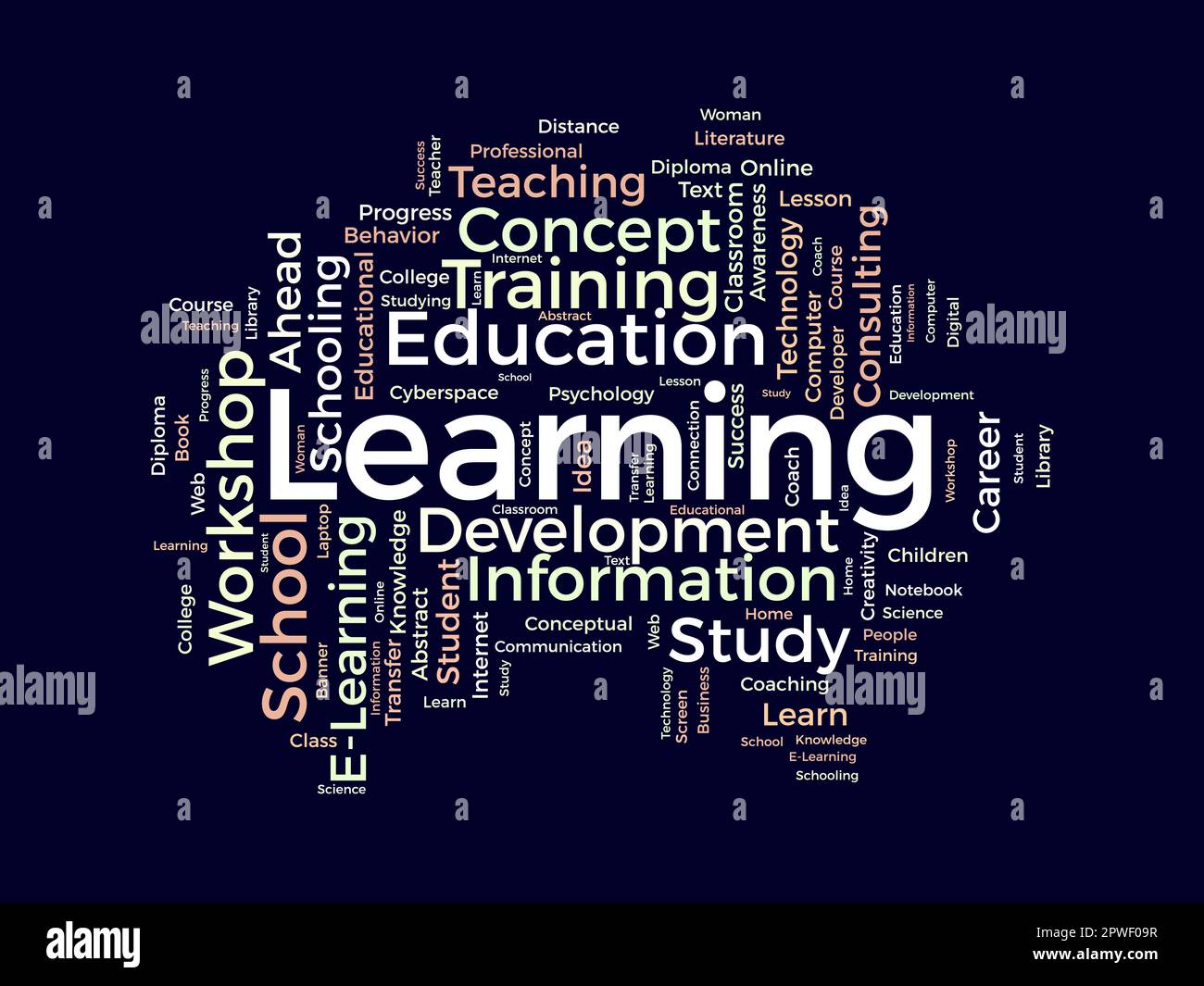 Lessons Learned word cloud, Stock vector