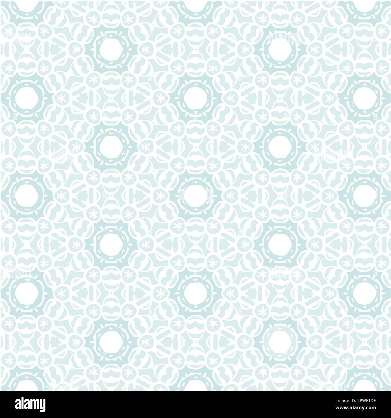 Vector Illustration of Blue Abstract Mandala or Ikat Texture Seamless ...