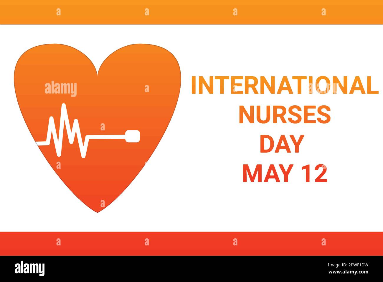 International Nurses Day. May 12. Holiday concept. Template for background, banner, card, poster with text inscription. vector illustration Stock Vector