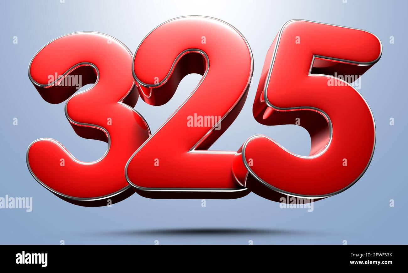 3d number 325 hi-res stock photography and images - Alamy