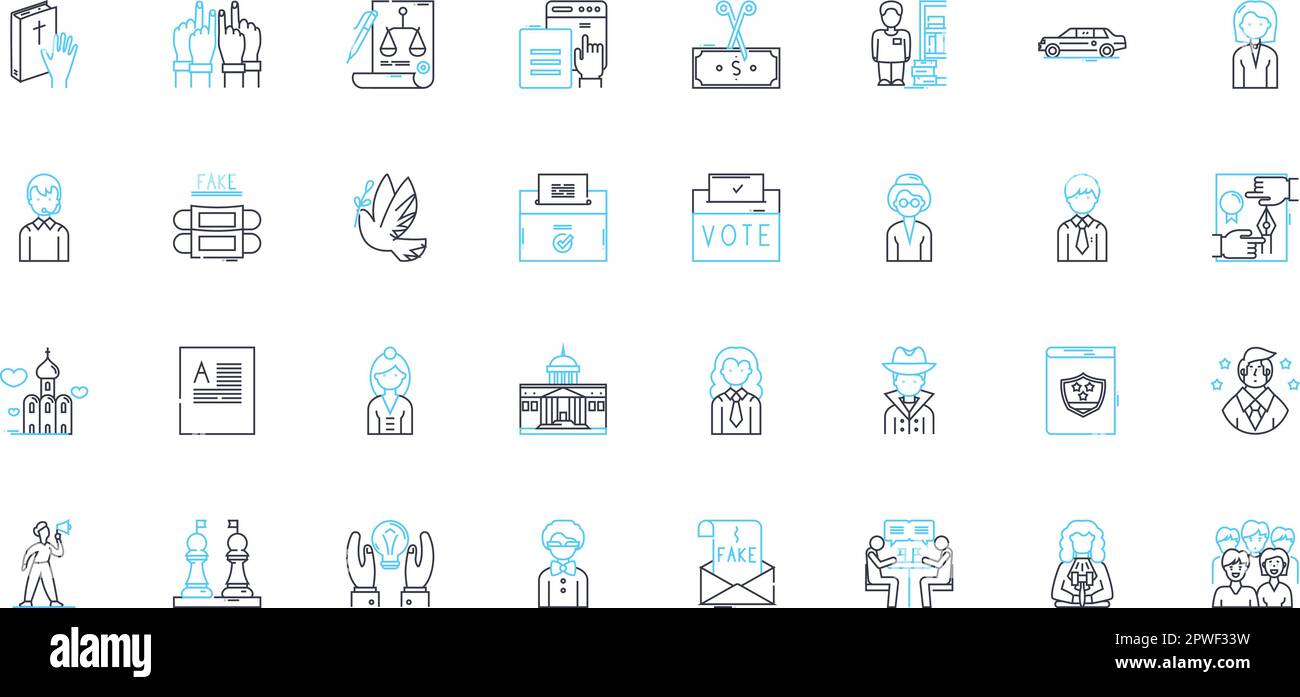 Business industry linear icons set. Economy, Marketing, Entrepreneur ...