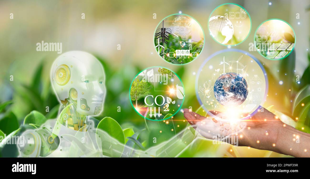 Concept of good world ecosystem, green world Stock Photo - Alamy