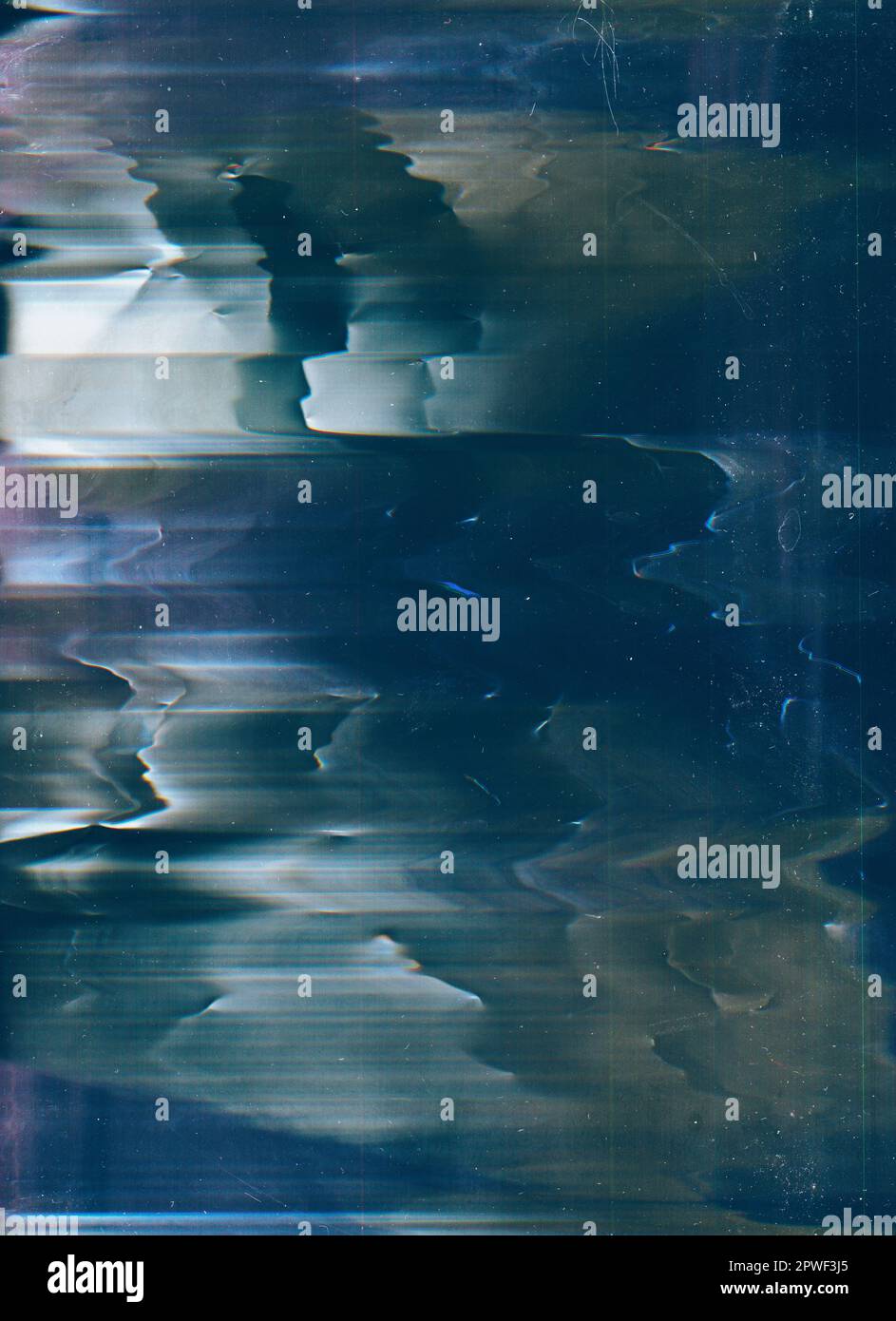 glitch overlay dust scratch noise color artifacts Stock Photo