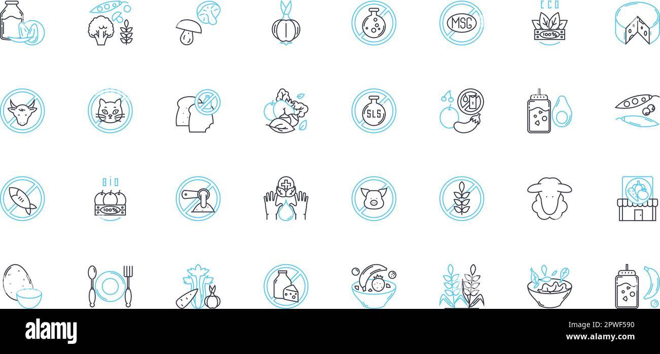 Vegan Lifestyle linear icons set. Compassion, Ethical, Plant-based ...