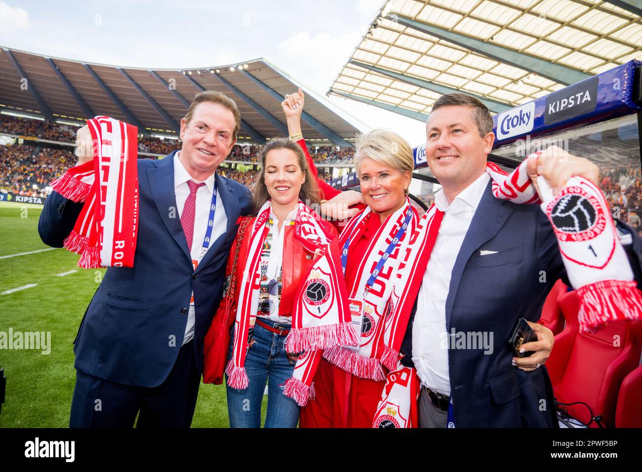 Brussels, Belgium. 30th Apr, 2023. Ghelamco CEO Paul Gheysens pictured after the Belgian Cup final (Croky Cup) match between Belgian first league soccer teams KV Mechelen and RAFC Antwerp, Sunday 30 April 2023 at the King Baudouin stadium in Brussels. BELGA PHOTO JASPER JACOBS Credit: Belga News Agency/Alamy Live News Stock Photo