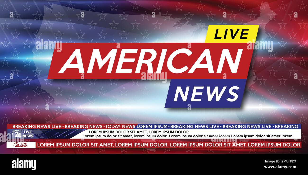 Background screen saver on american breaking news. Breaking news live