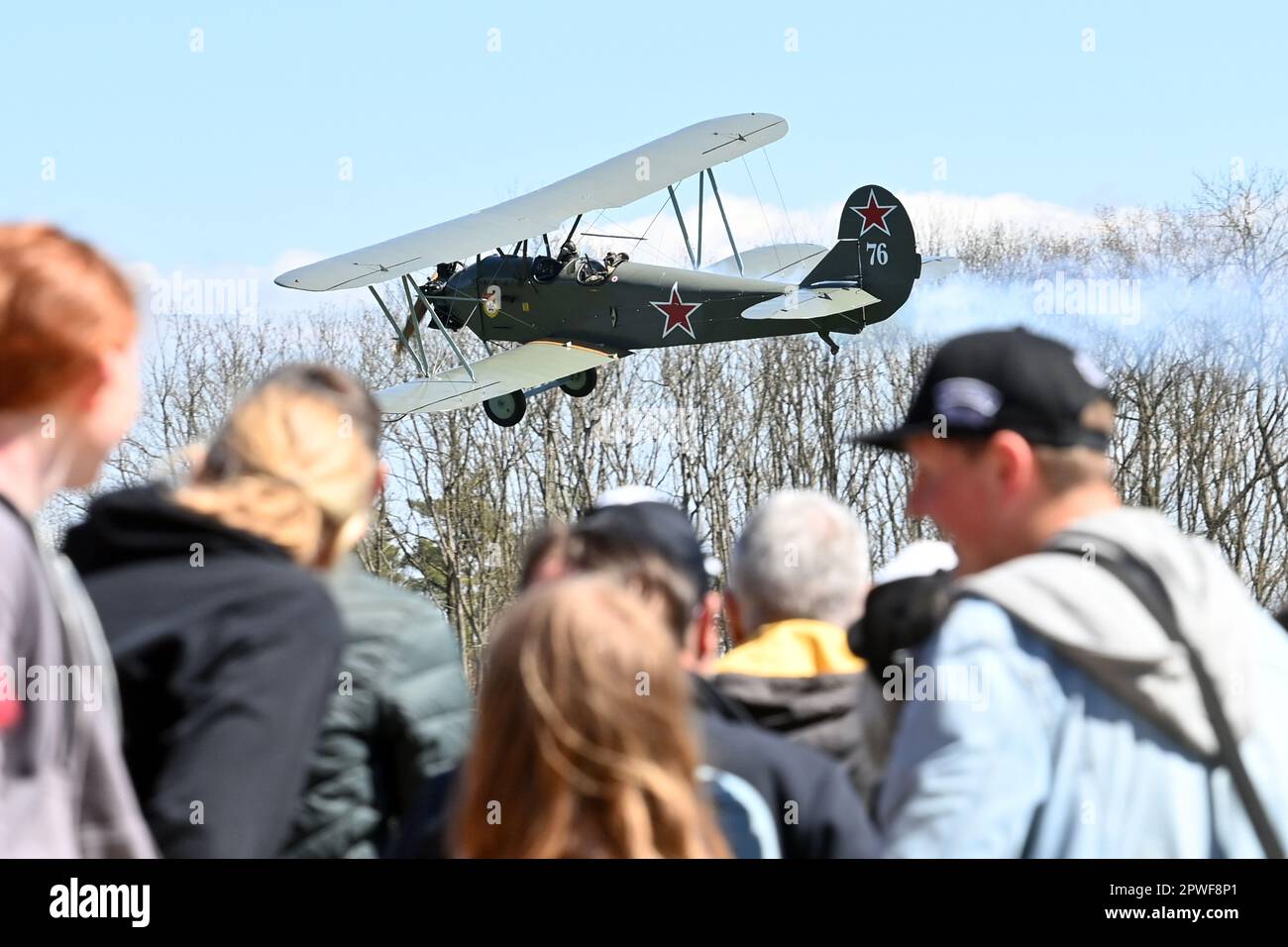 Plasy, Czech Republic. 30th Apr, 2023. The biggest West Bohemian air show Day in the Air on 30 April 2023 at Plasy Airport. Pictured is a Polikarpov Po-2 Kukuruznik from 1937. Credit: Slavomir Kubes/CTK Photo/Alamy Live News Stock Photo