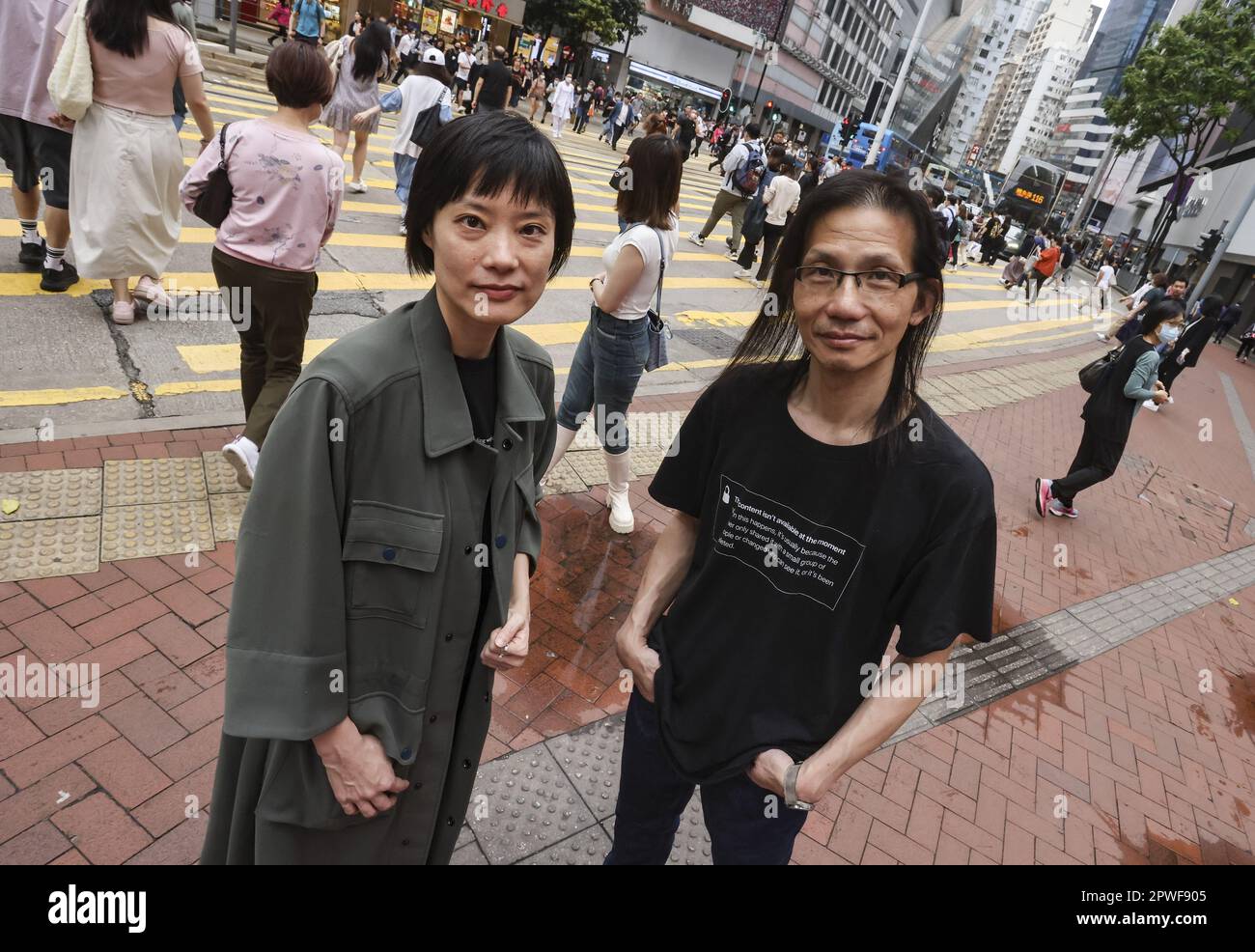Hong Kong documentary filmmakers (L to R) Dora Choi Toiling and Sum