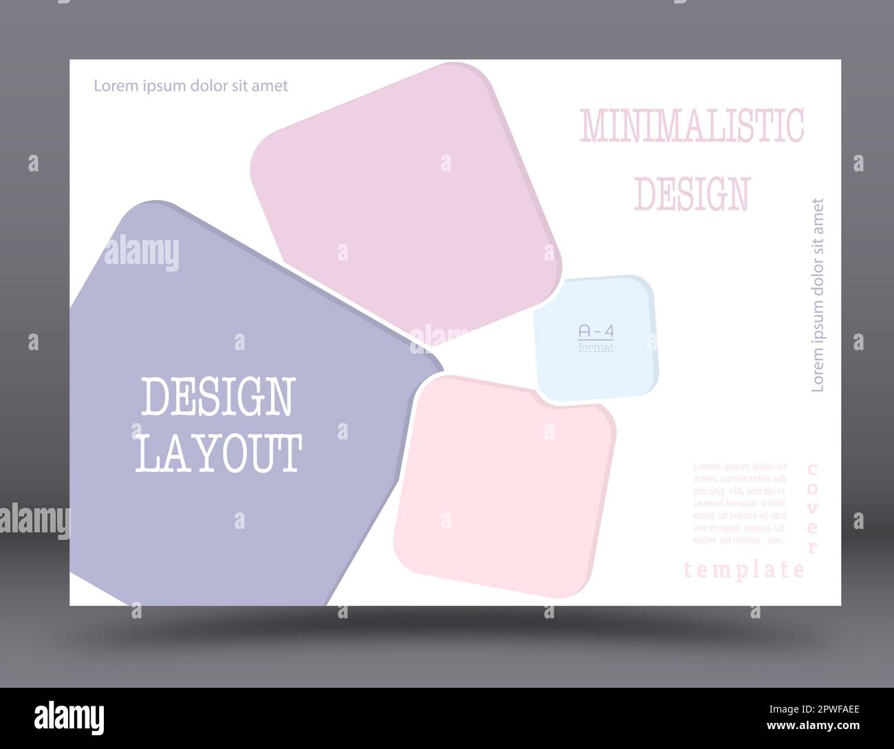 Layout for the cover of a book, brochure, booklet or catalog with