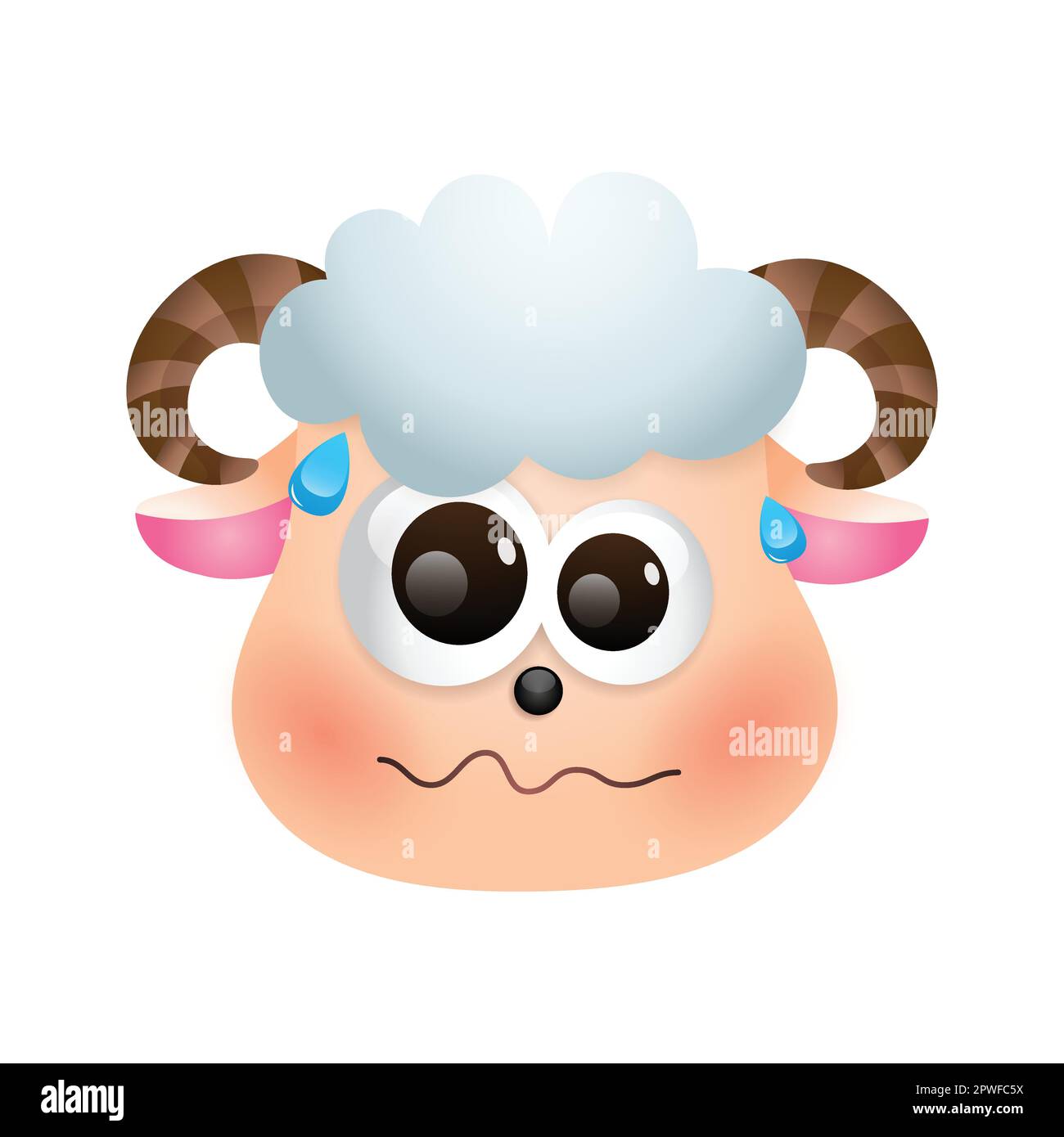 Sheep vector illustration isolated on white background. Stock Vector