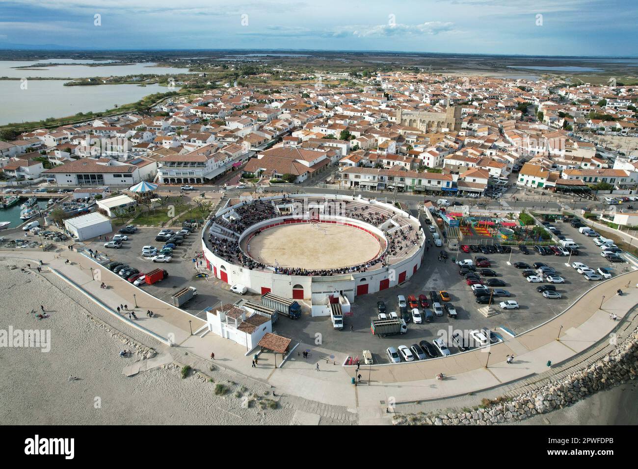 Camargue race (Course camarguaise) in Saintes-Maries-de-la-Mer ...