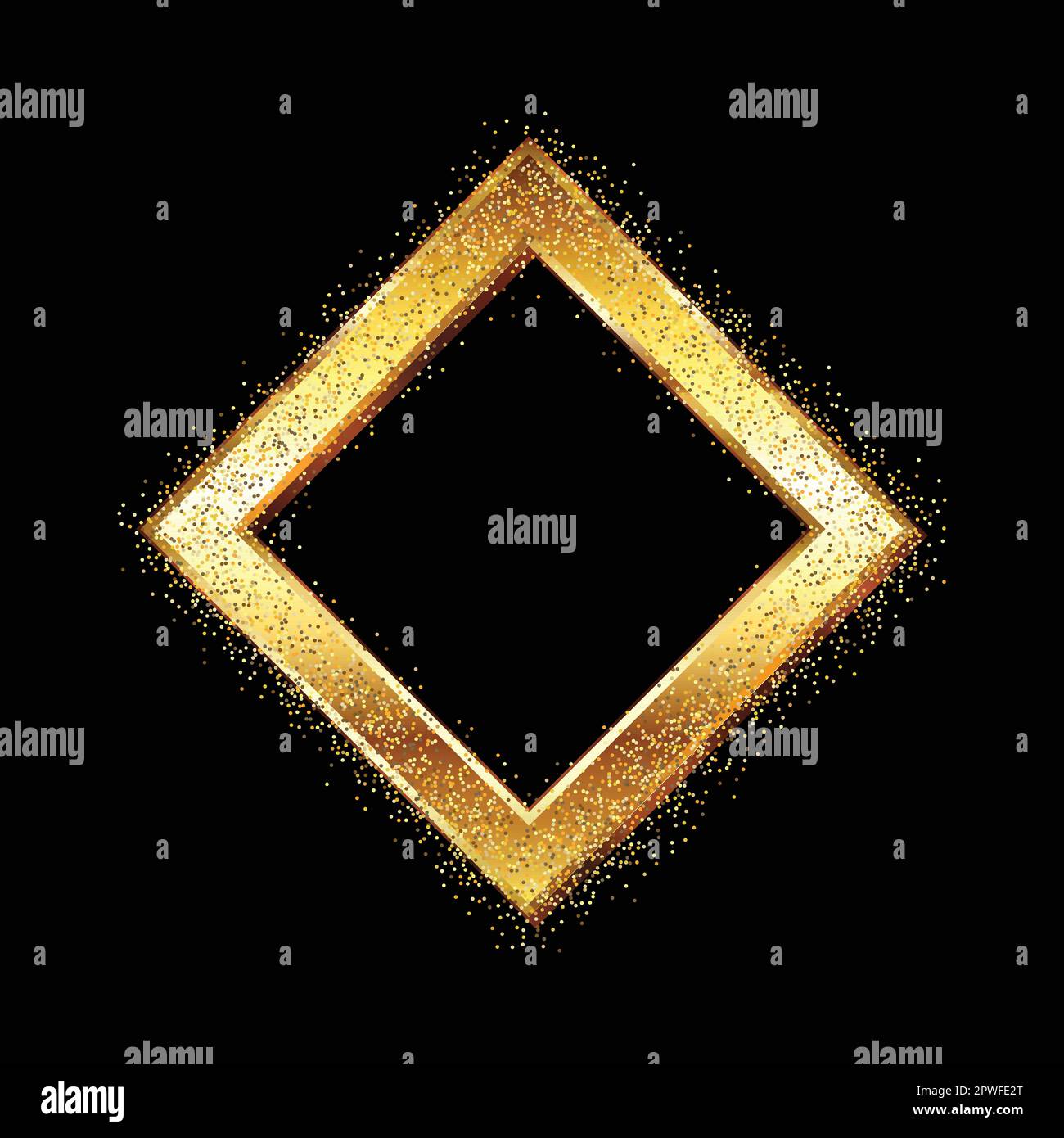 Decorative background with glittery gold frame Stock Vector Image & Art ...