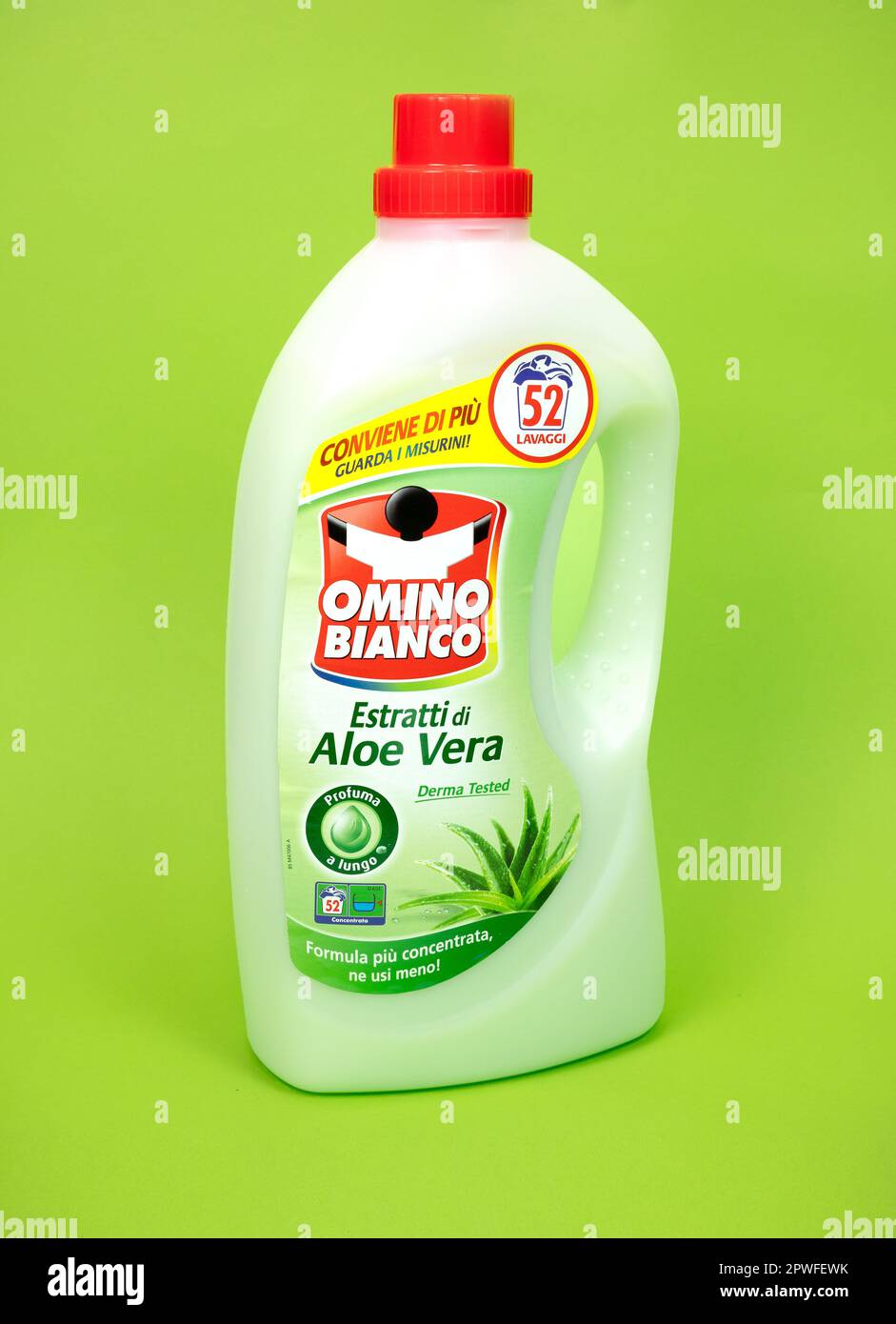 Naples Italy march,3 2023plastic bottle with little white man