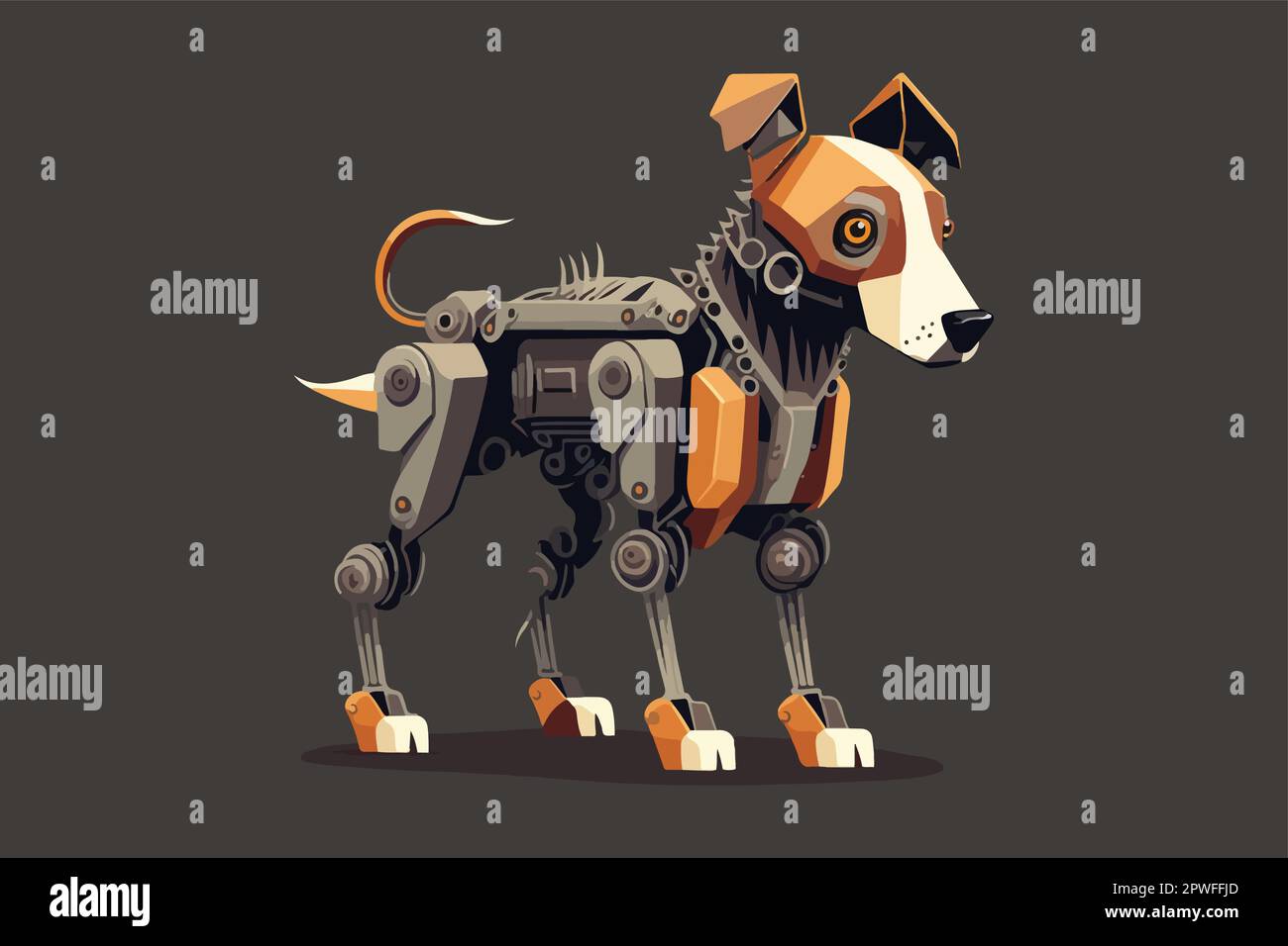 Dog robot vector illustration, Dog Vector Stock Vector Image & Art Alamy
