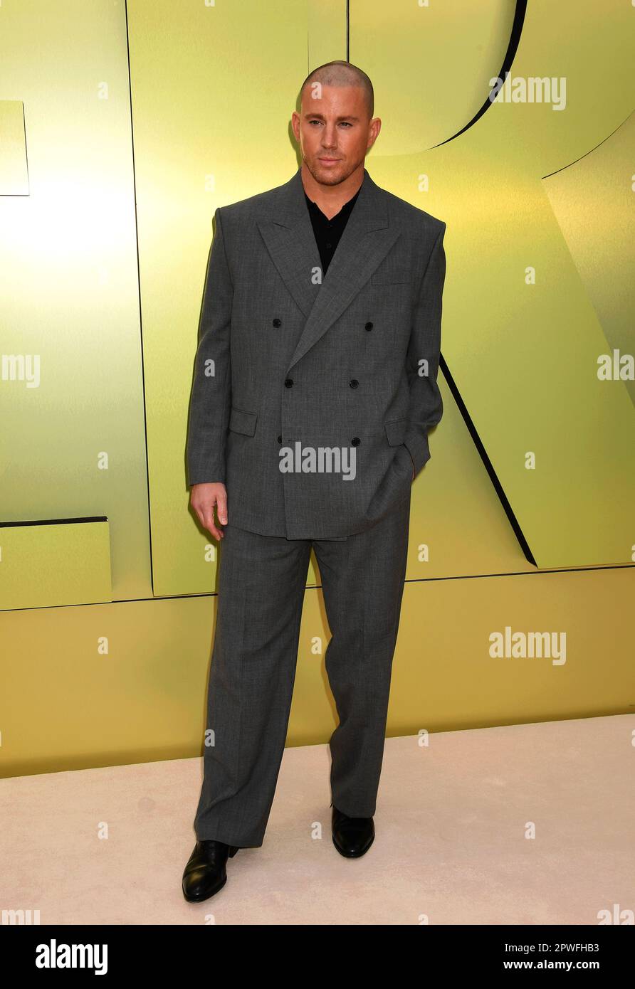 WEST HOLLYWOOD, CALIFORNIA,  3/9/23 Channing Tatum attends the Versace Fall 2023 Show held at the Pacific Design Center in West Hollywood, California, Thursday, March 9, 2023. Photo by Jennifer Graylock-Graylock.com 917-519-7666 Stock Photo