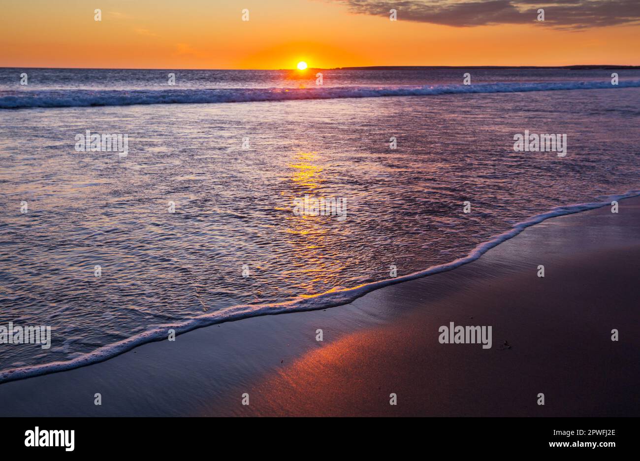 sea sunset for natural background Stock Photo - Alamy
