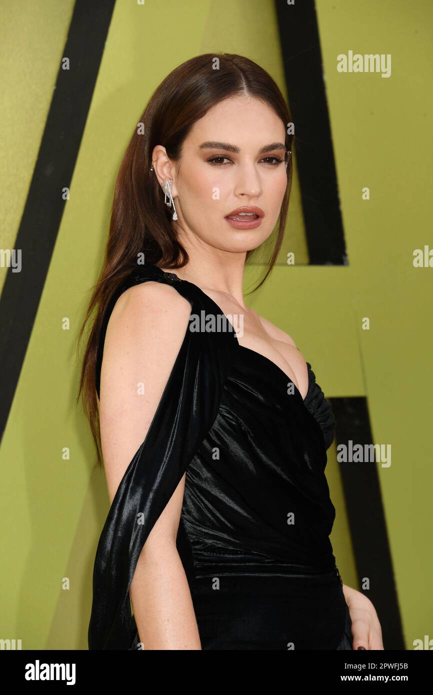 WEST HOLLYWOOD, CALIFORNIA, 3/9/23 Lily James attends the Versace Fall