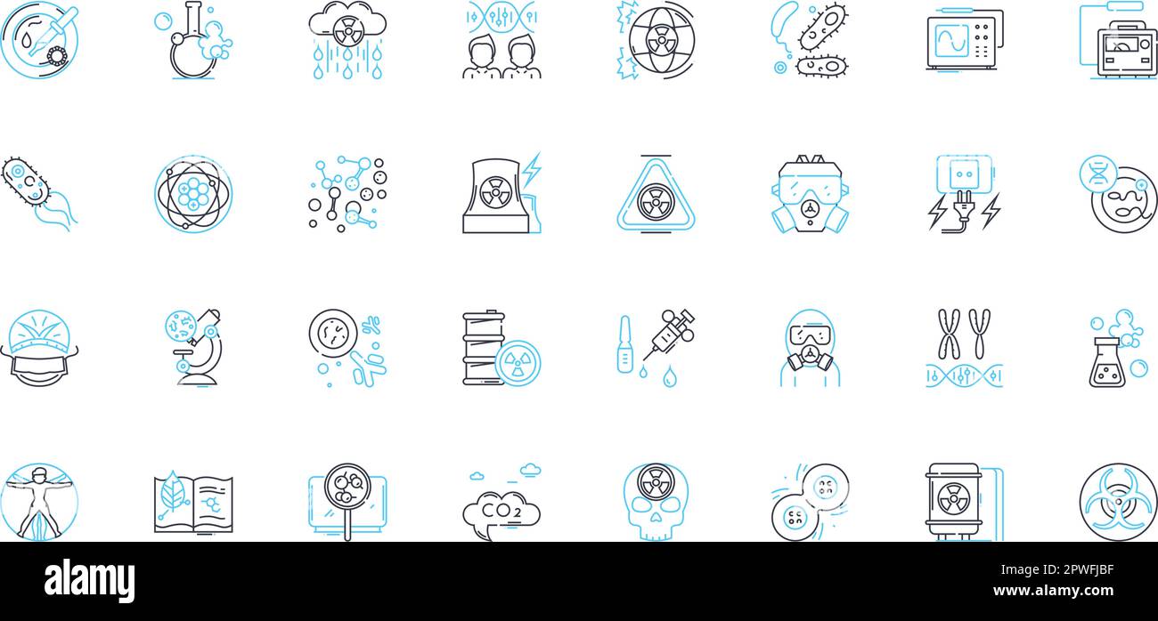Aerospace Engineering linear icons set. Avionics, Propulsion, Aerodynamics, Structures, Satellites, Rocketry, Materials line vector and concept signs Stock Vector
