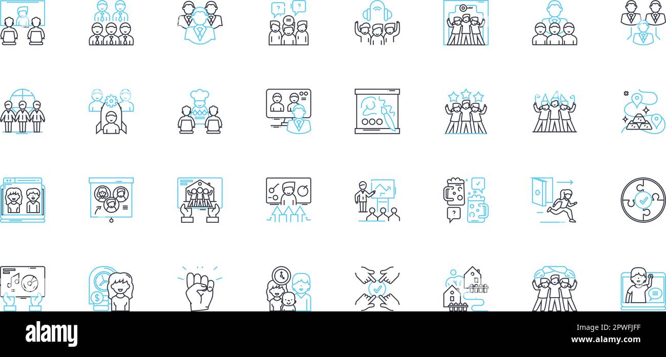 Communication and interaction linear icons set. Dialogue, Connect,  Conversate, Converse, Listen, Feedback, Expression line vector and concept  signs Stock Vector Image & Art - Alamy