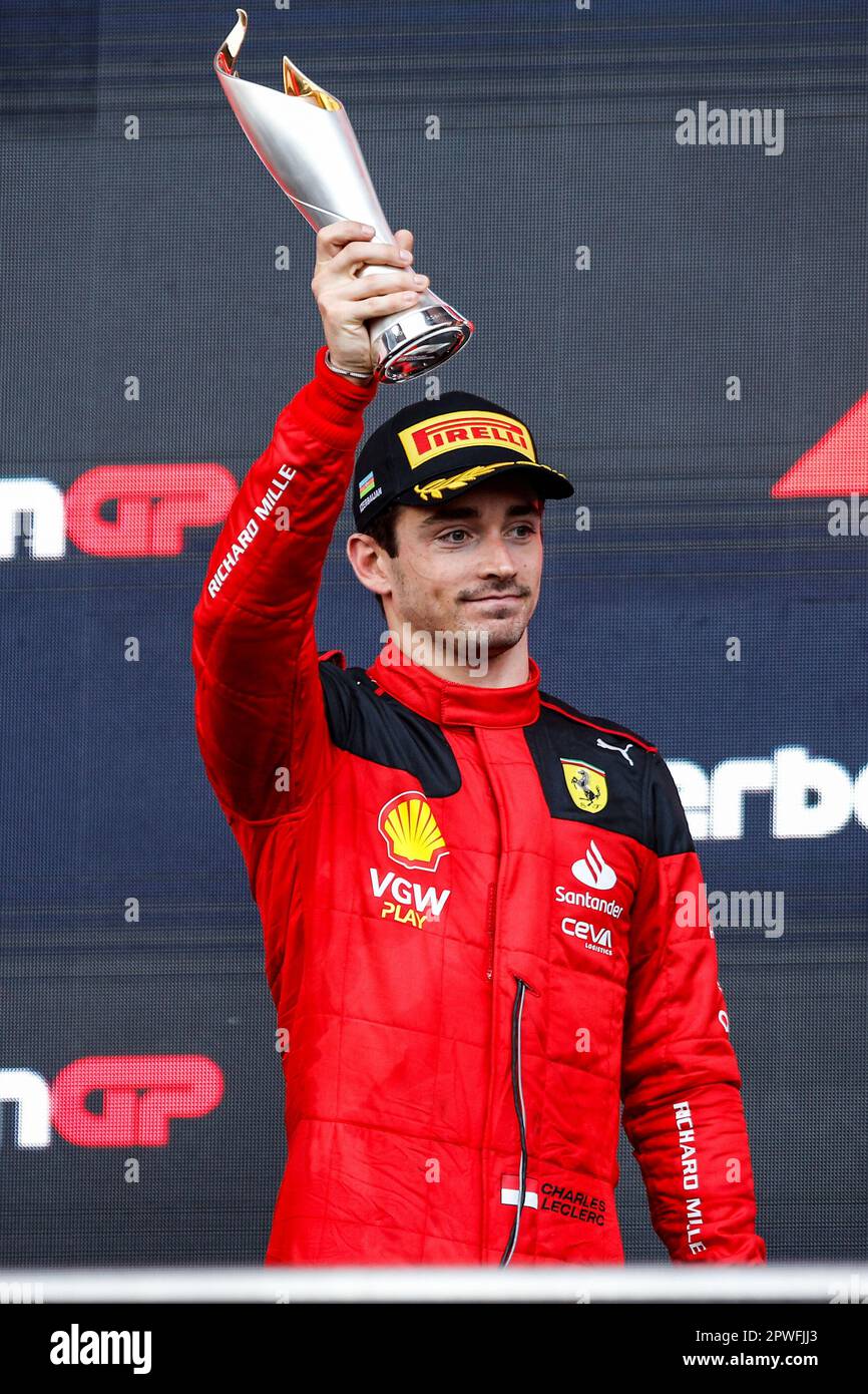 #16 Charles Leclerc (MCO, Scuderia Ferrari), F1 Grand Prix of Azerbaijan at Baku City Circuit on April 30, 2023 in Baku, Azerbaijan. (Photo by HIGH TWO) Stock Photo