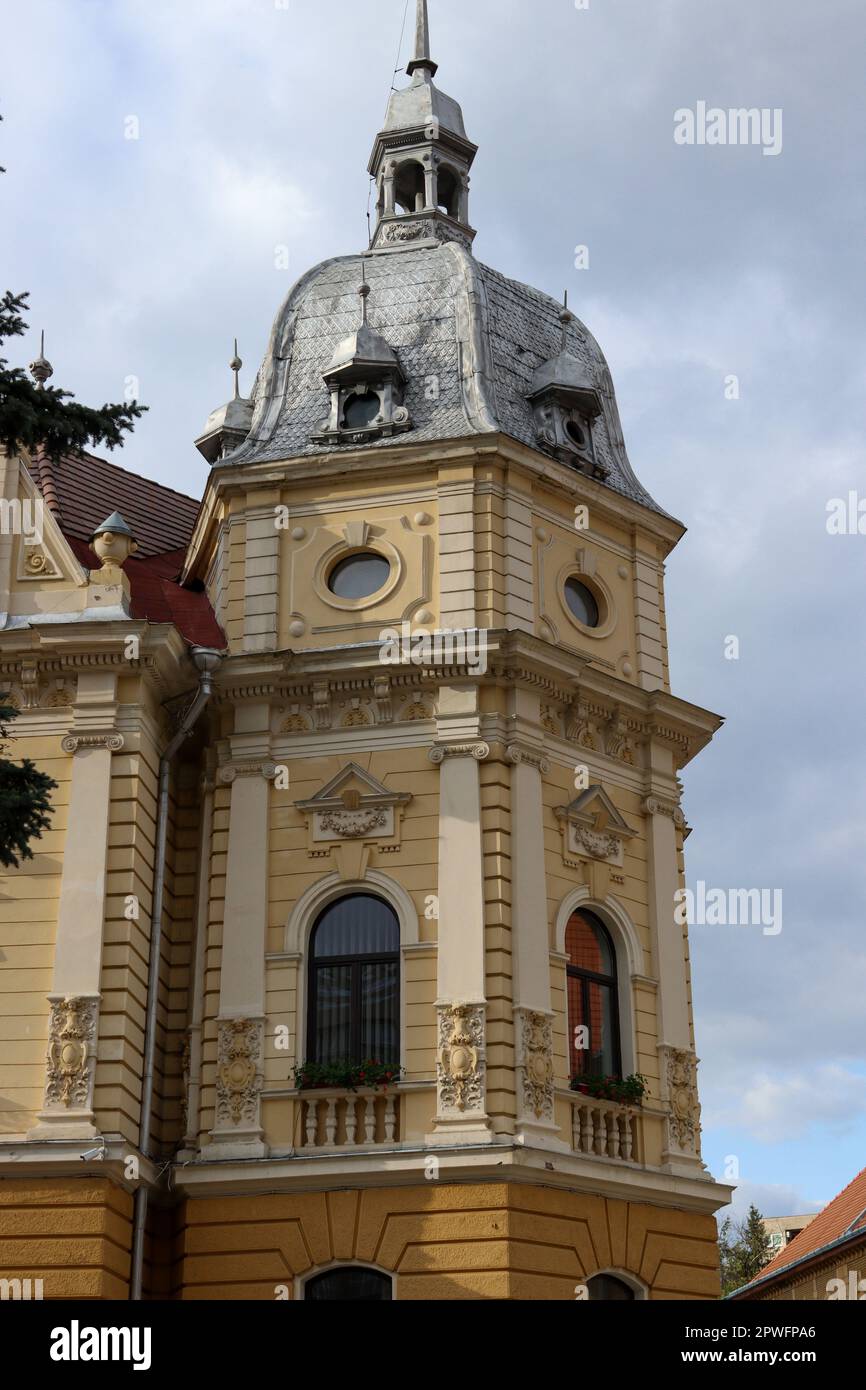 The arhitecture and the details on a building in Brasov , Romania Stock Photo