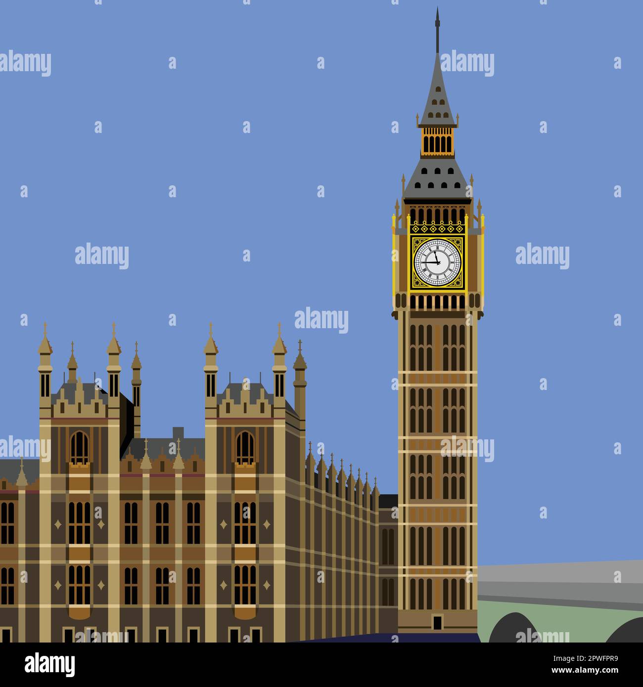 Big Ben London United Kingdom Landmark Vector Stock Vector Image & Art ...