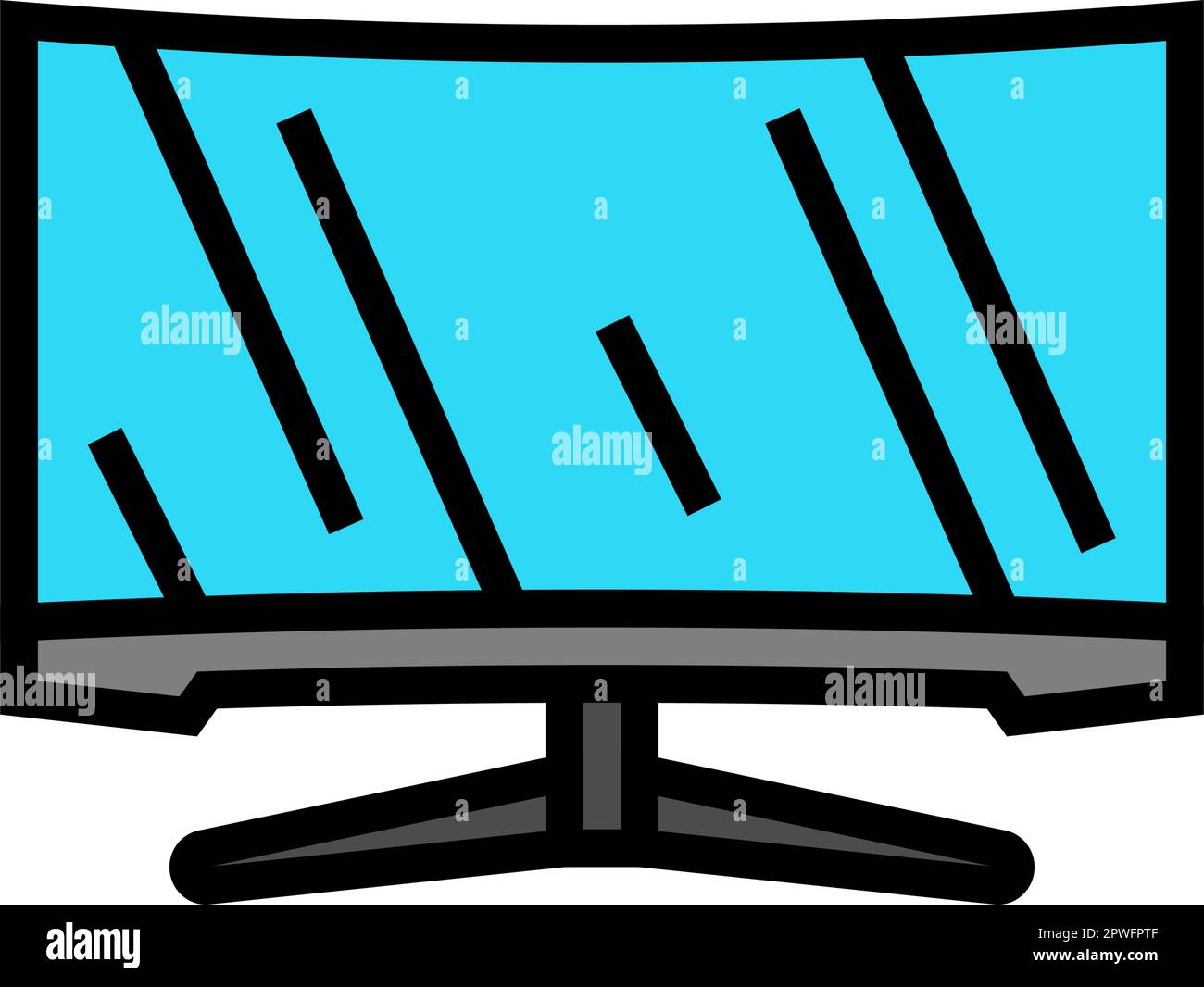 monitor gaming pc color icon vector illustration Stock Vector Image