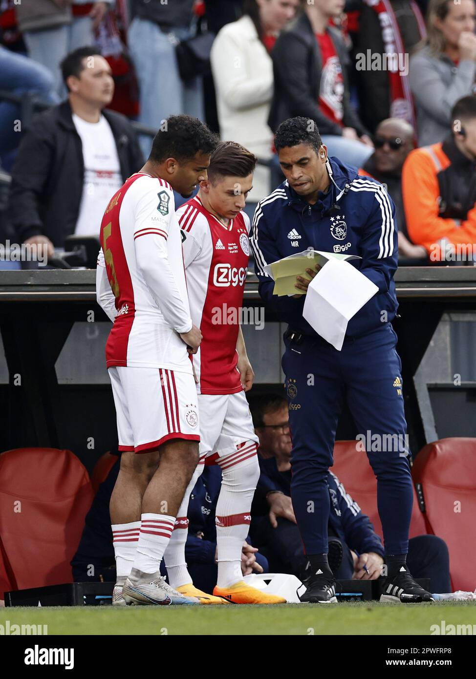 ROTTERDAM, NETHERLANDS - APRIL 30: Steven Bergwijn of Ajax during the Dutch  TOTO KNVB Cup final match between Ajax and PSV at Stadion Feijenoord on  April 30, 2023 in Rotterdam, Netherlands (Photo