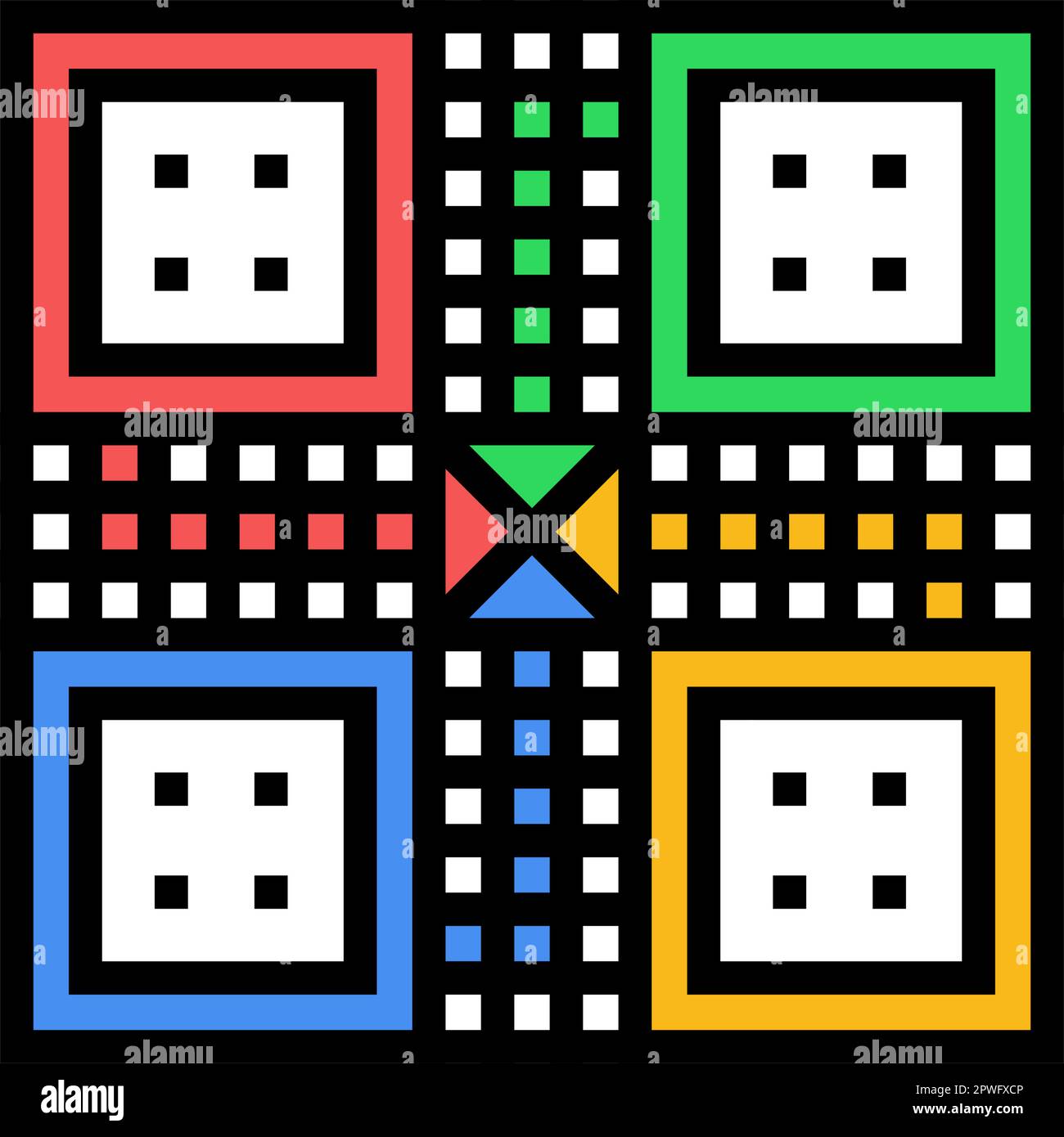 Ludo Board Game For Printing With Vector Illustration Stock