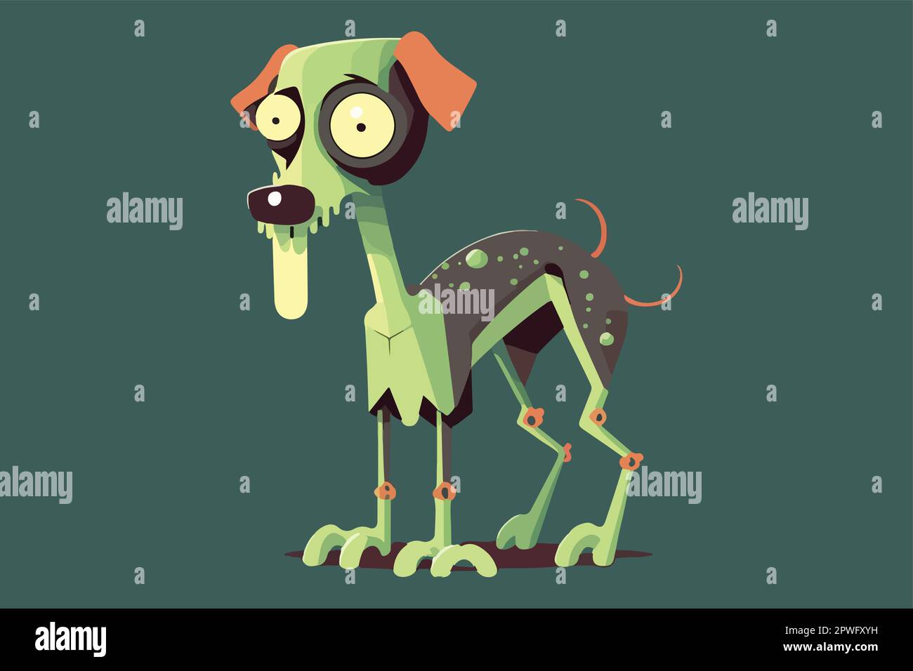 Dog zombie vector illustration, dog zombie style Stock Vector Image ...