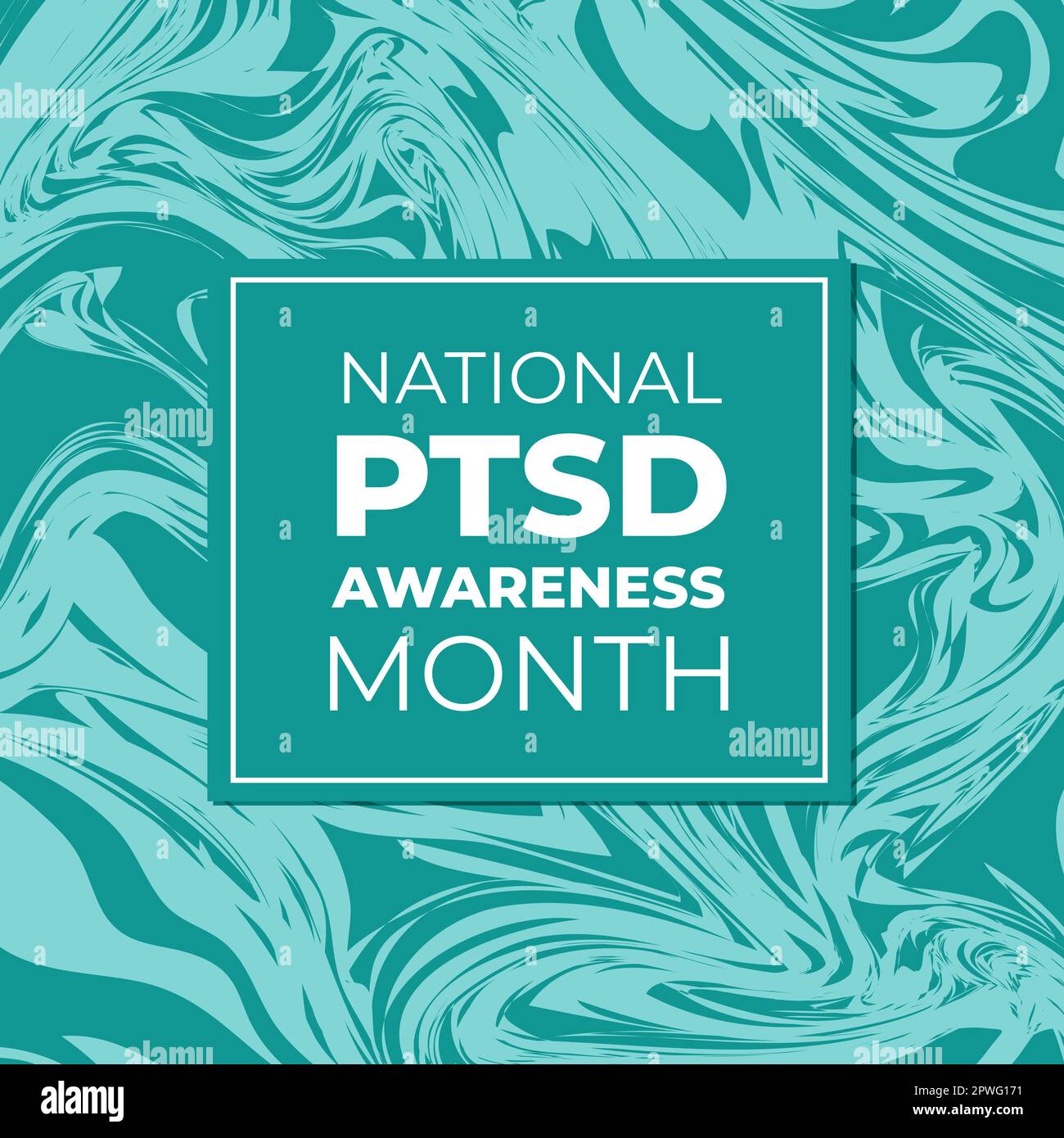 National PTSD Awareness Month banner. Post Traumatic Stress Disorder ...