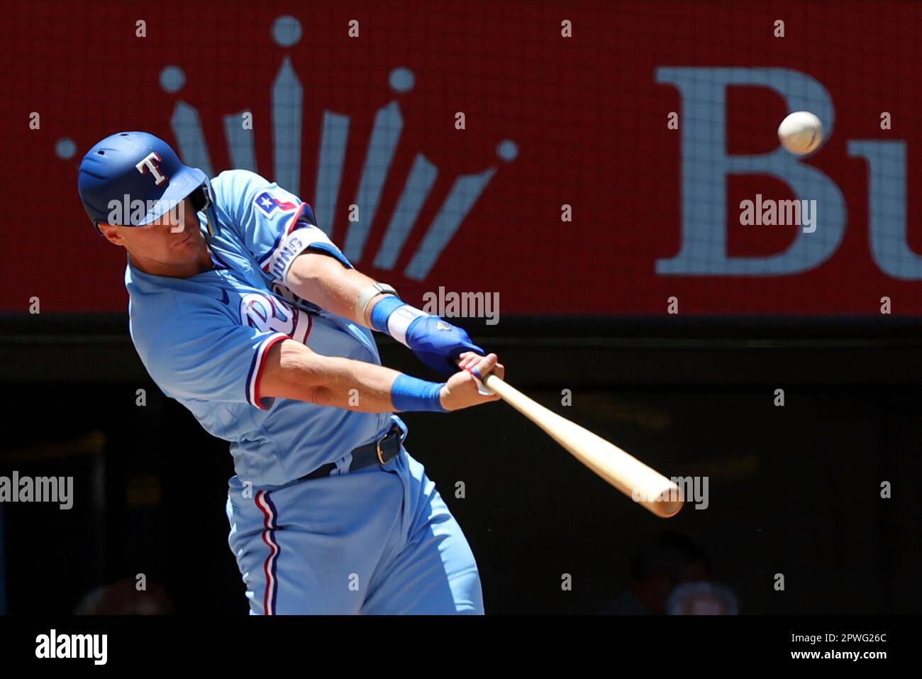 Texas Rangers Josh Jung hits a grand slam in the first inning against the  New York Yankees during a baseball game on Sunday, April 30, 2023, in  Arlington, Texas. (AP Photo/Richard W.