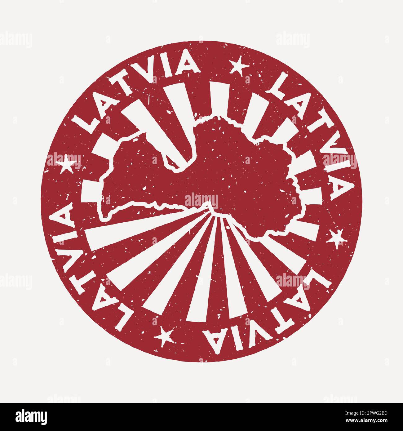 Latvia stamp. Travel red rubber stamp with the map of the country ...