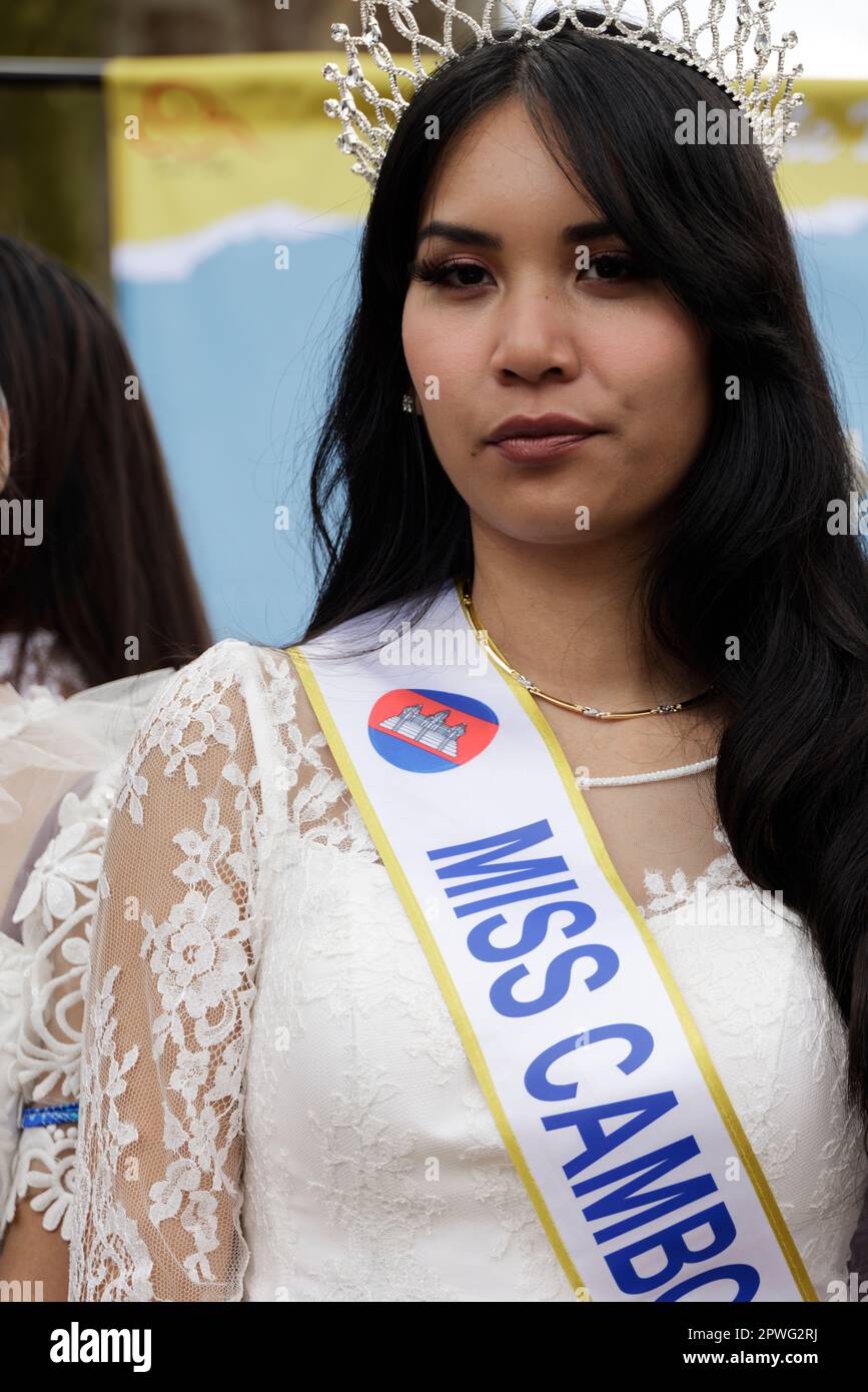 Paris, France. 30th Apr, 2023. Marielle, Miss Cambodia in France 2023