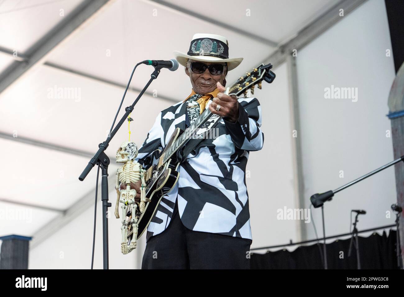 Little Freddie King performs at the 2023 New Orleans Jazz & Heritage Festival on Sunday, April