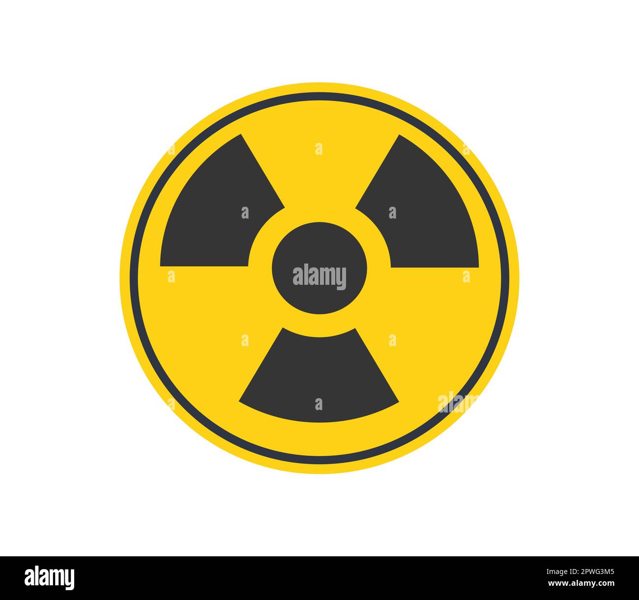 Radiation Hazard Warning Yellow Sign.Vector for Safety Signs and Warnings Stock Vector Image