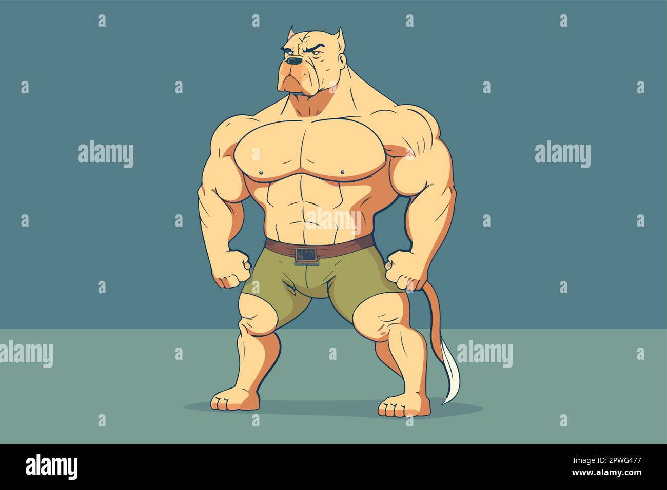 Bodybuilding Dog vector illustration, Dog playing gym Stock Vector Image & Art Alamy