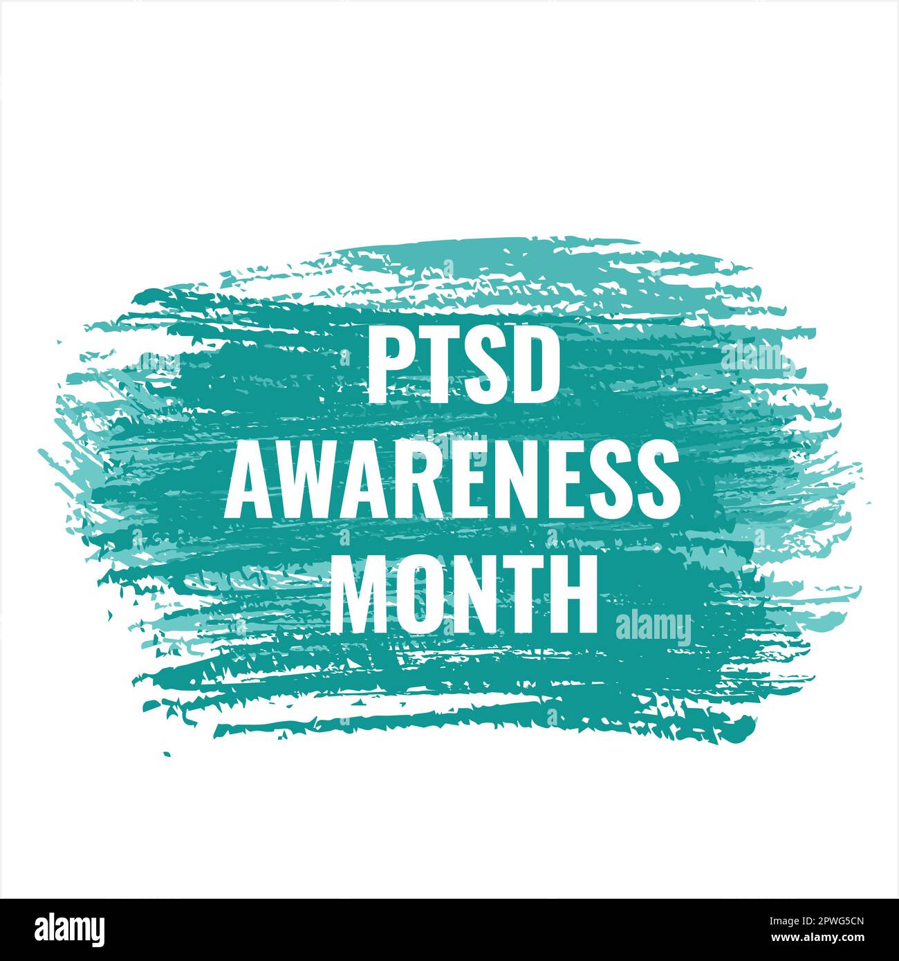 National PTSD Awareness Month typography poster. PostTraumatic Stress
