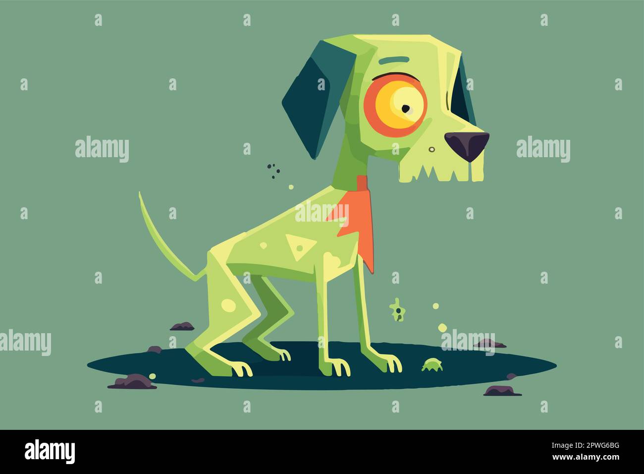 Dog zombie vector illustration, dog zombie style Stock Vector Image ...