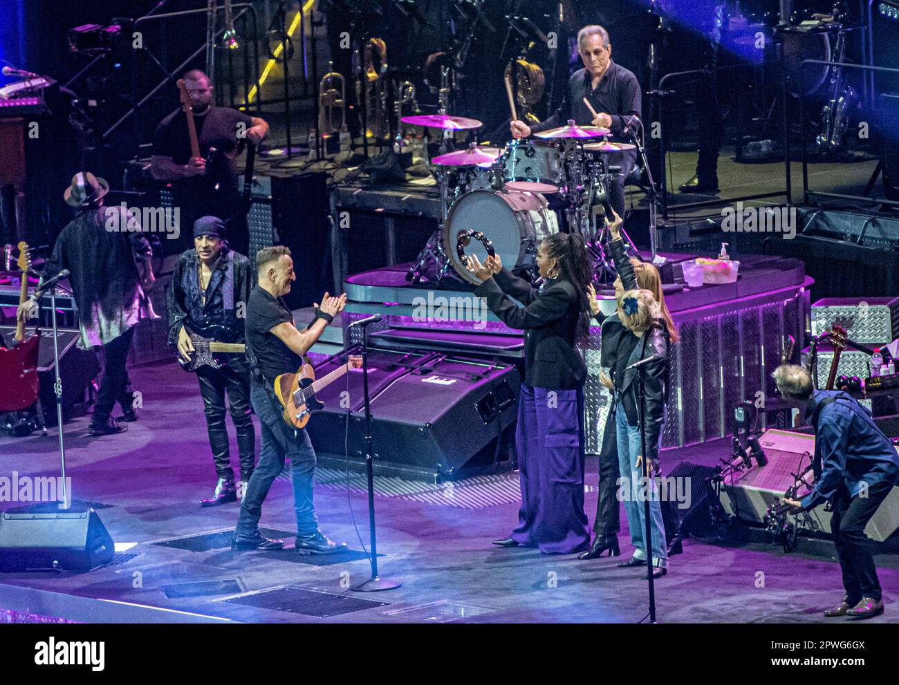 BARCELONA, SPAIN APRIL 28 Bruce Springsteen, performs on stage at