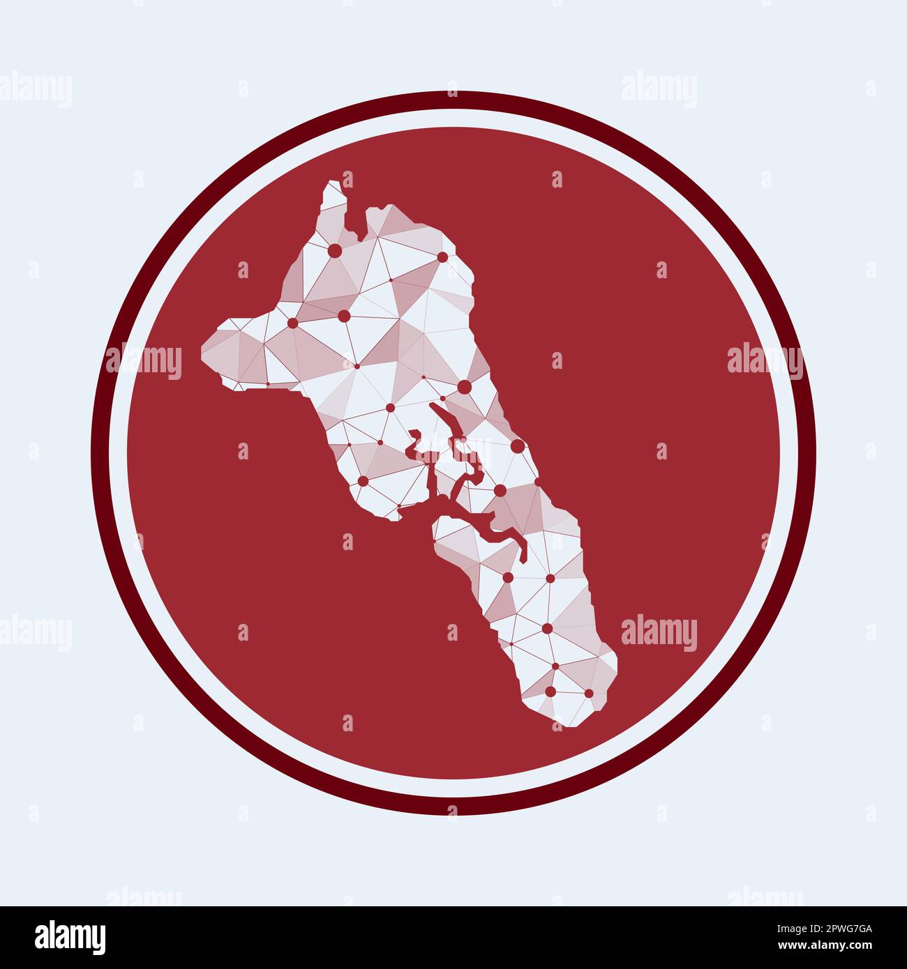 Havelock Island icon. Trendy tech logo of the island. Geometric mesh