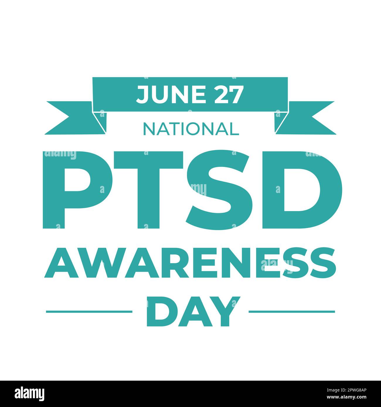 National PTSD Awareness Day typography poster. Post Traumatic Stress ...