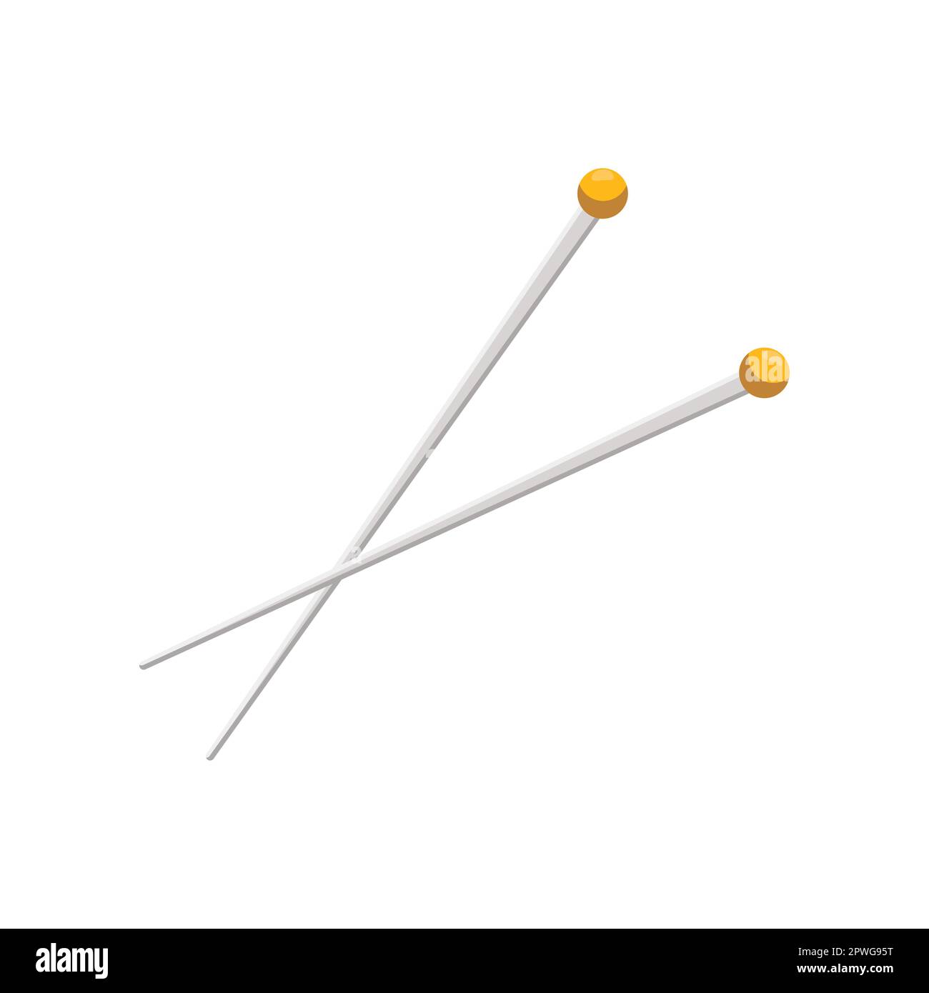 Knitting needles vector illustration Stock Vector Image & Art - Alamy
