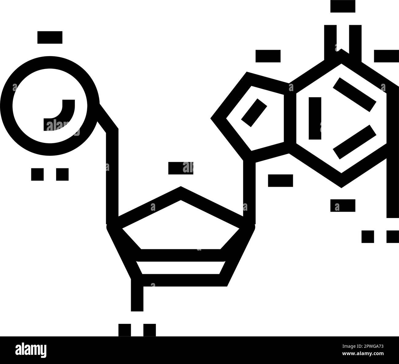 nucleic acids biochemistry line icon vector illustration Stock Vector