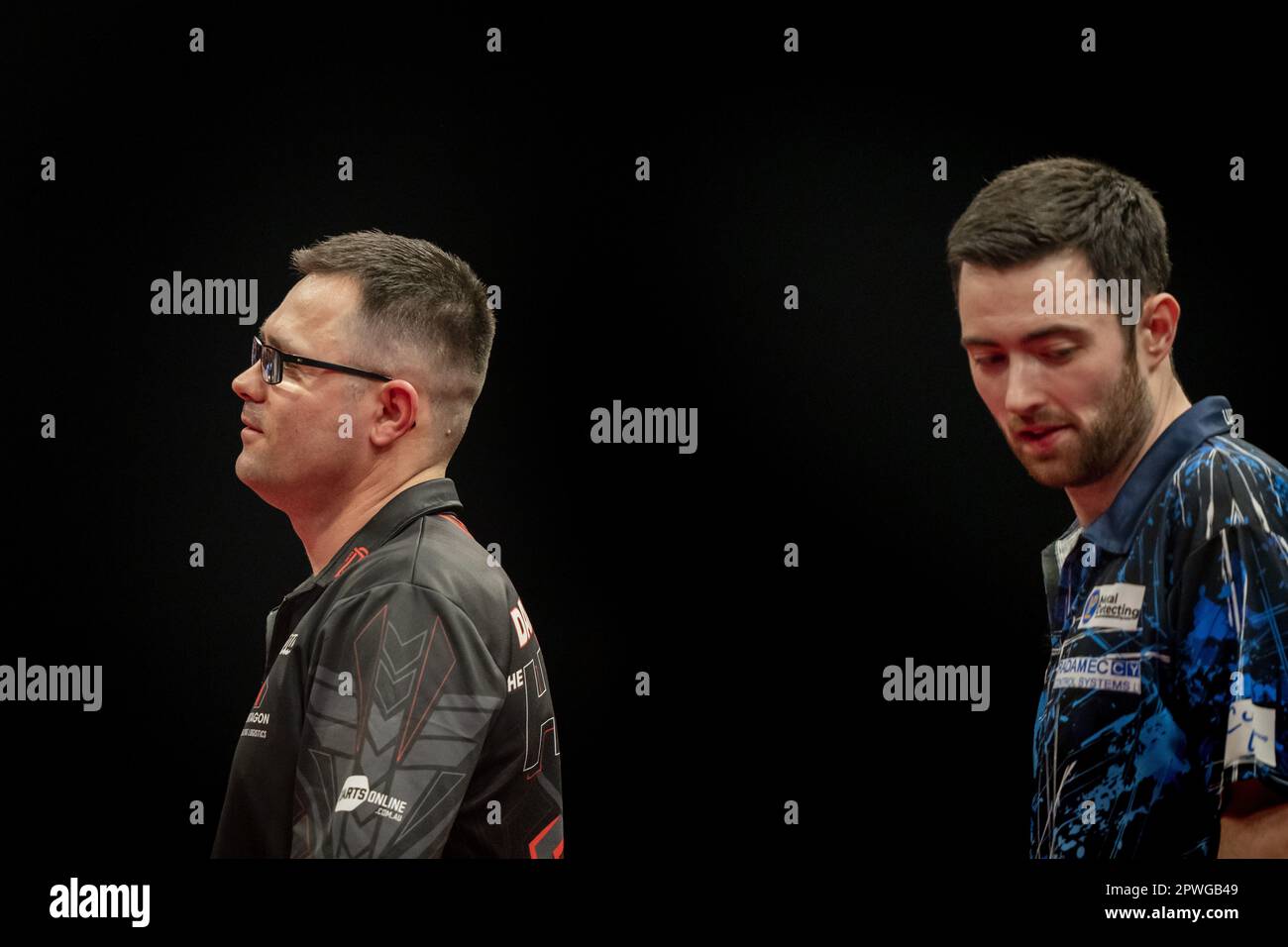 LEEUWARDEN Damon Heta (AUS) and Luke Humphries (ENG) during the semi