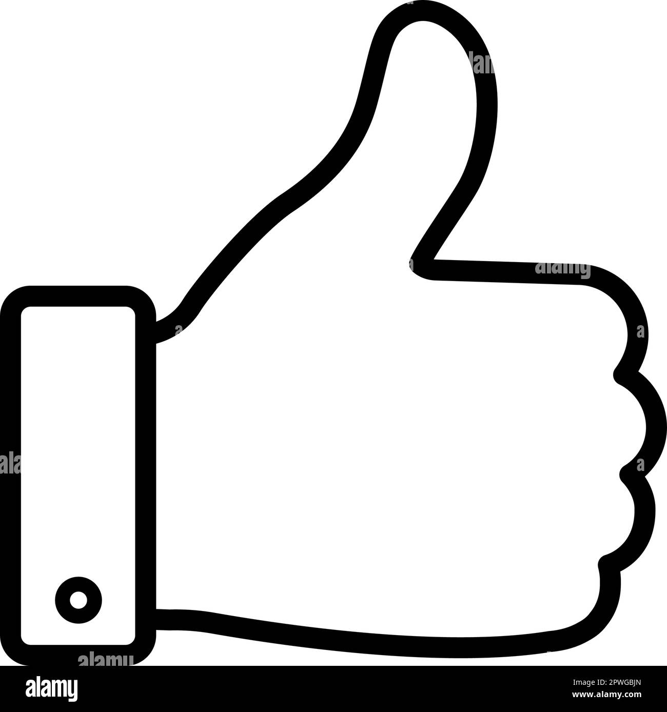Thumbs Up Black And White Clipart