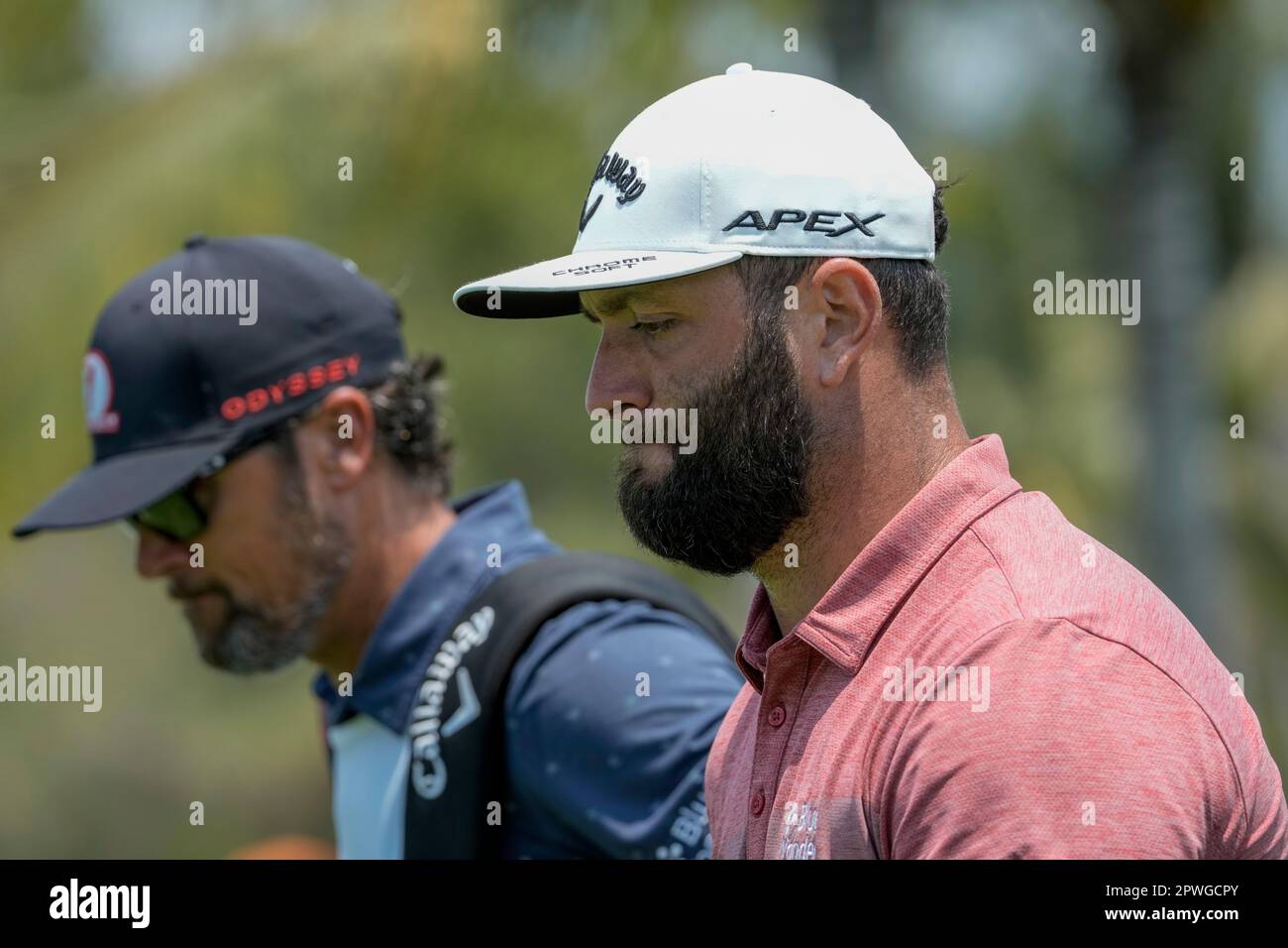 Jon Rahm of Spain walks on the 11th fairway during the Mexico Open golf