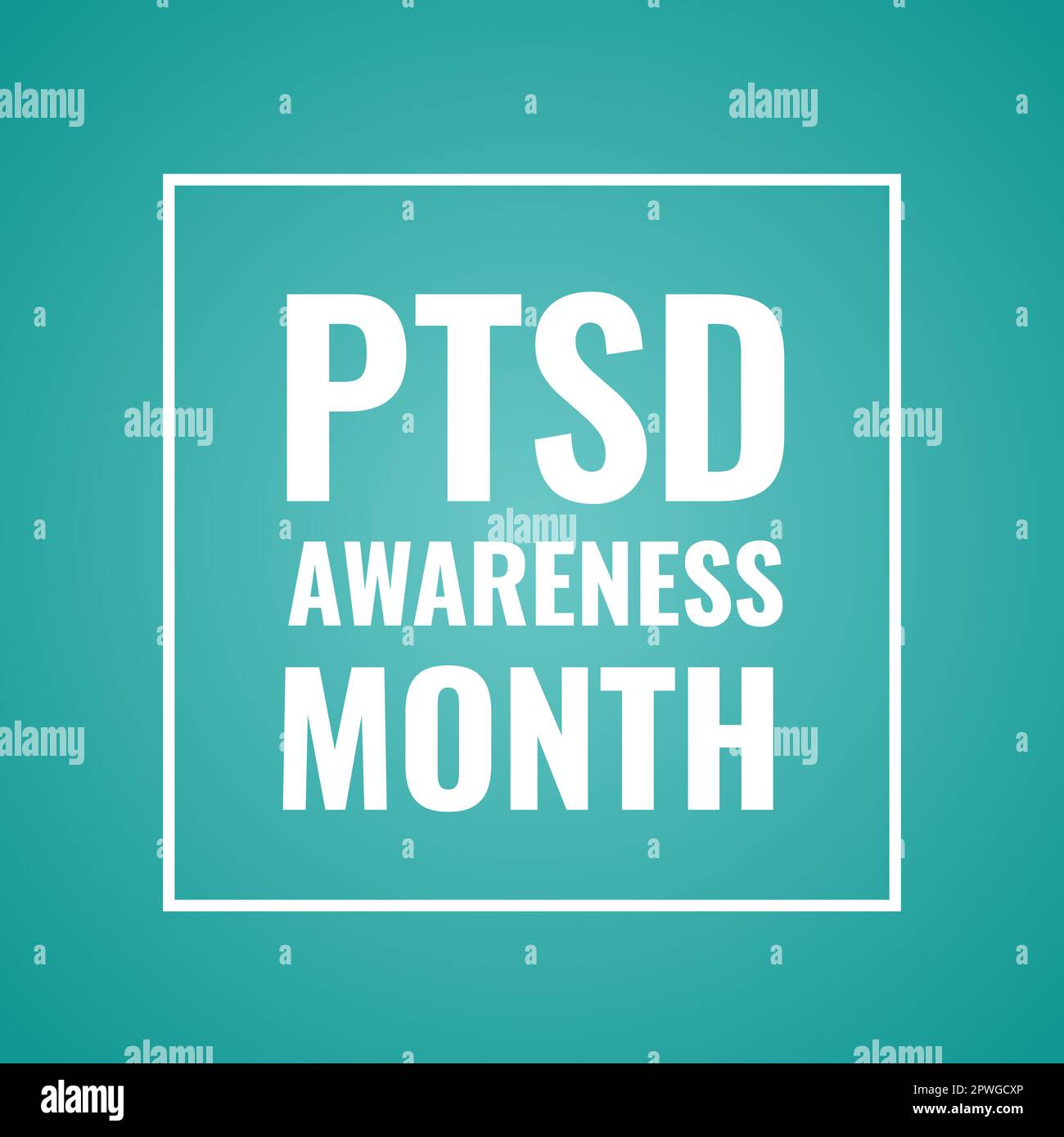 National PTSD Awareness Month typography poster. Post Traumatic Stress